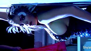 my blonde sex goddess shyla stylez seduces with big tits in wild lesbian action.