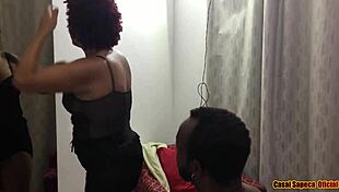 I surprised my naughty wife and invited the young guy for a test before the club