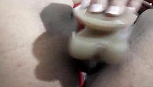 she likes shoving her dildo deep in her ass?