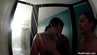 Romi Rain's Intense Backstage Lesbian Action with Big Tits and Ass