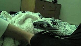 Huge Cumshot Covers Teen's Hand After Intense Handjob Tease