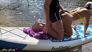 Beautiful Sunny Day for Fucking Stepsister on Outdoor River Walk