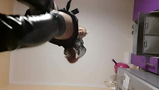 Blonde femdom instructs on jerking off and cock evaluation for the faithful 😏