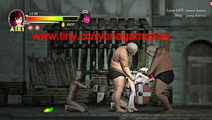 Airi hentai girl has sex with men and soldiers in Guilty Hell... oops, gameplay hentai ryona