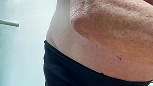 Wearing stockings with suspenders while wanking 😊