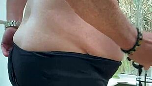 Wearing stockings with suspenders while wanking 😊