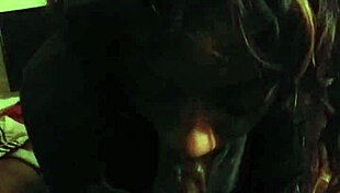 she loves sucking this big cock, licking every inch while moaning softly