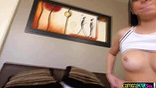 Teenage babe deepthroats on pov cock 😏