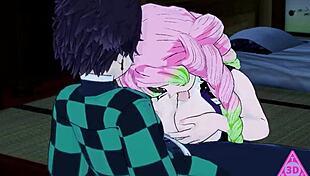 tanjiro and mitsuri from kimetsu no yaiba hentai get wild with blowjob and cumshot