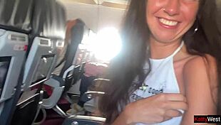 Stewardess gives public blowjob on airplane, caught