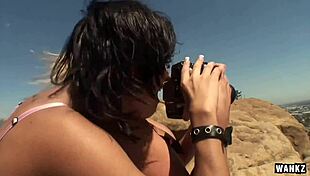 Naughty lesbians enjoying outdoor activities