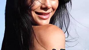 Estefania Pahe poses naked outdoors revealing perfect ass and small tits