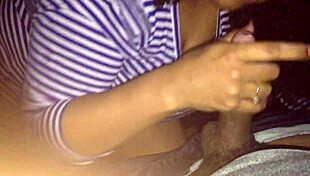 wife teasingly sucks her husband's cock