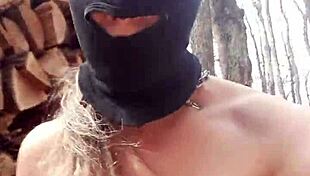 french slut in outdoor bdsm slave session solo