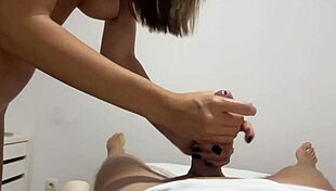 Eighteen-Year-Old Teen Gets Oiled Massage And Sucks Big Cock For Birthday Pov!