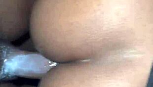 late night fucking ebony slut outdoors with wild squirting