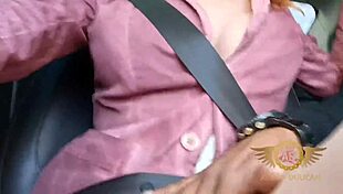 Hot crossdresser plays with uber driver