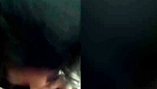 I watch this sexy black teen give a POV blowjob, it's so hot!