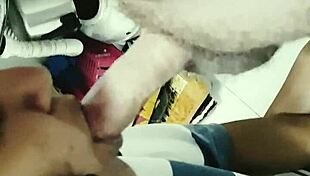 eueu2 gives a casual blowjob in everyday setting