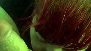 Redhead knows how to deepthroat couple