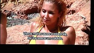 oh god, group swinging on the beach feels so wild