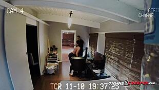 cleaning chick polishes bruno's big cock in various poses