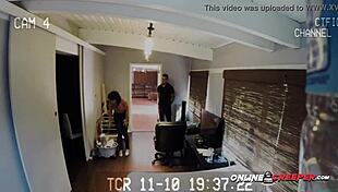 cleaning chick polishes bruno's big cock in various poses