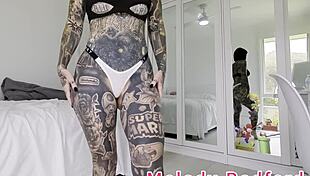 Melody Radford Shows Off Big Tits in Pink Micro Bikini Try-On