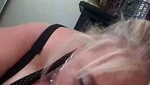 She deepthroats my cock with her big tits bouncing wildly