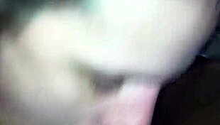 White girl sucking and blowing cock in detailed blowjob action