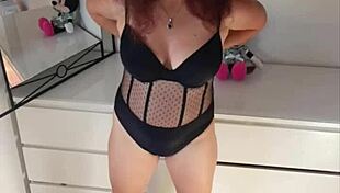 trying on new swimwear and dresses