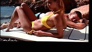 oh god, group swinging on the beach feels so wild