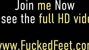 I-I love Cadence Lux's pretty footjob toes!