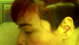 Redhead knows how to deepthroat couple