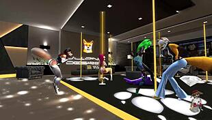 Second Orgy Fun at Secondlife VD Club