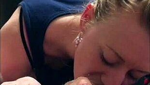 Watch this dirty blonde take a big cock blowjob and facial?