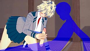 in my hero academia, mitsuki bakugou engages in intense futanari sex with licking and cum