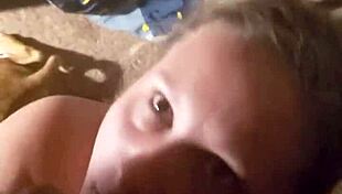 Blonde amateur with piercing in homemade video