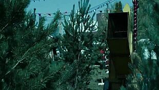 Silent night with sexy topless brunette model