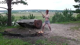 stone age version 4 features mature outdoor amateurs in neutral setting