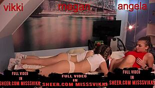 Three amateur teens film on webcam