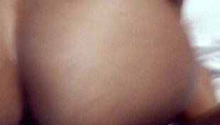 Hot ebony booty gets cum on ass in hardcore scene