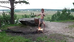 stone age version 4 features mature outdoor amateurs in neutral setting