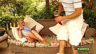 Outdoor anal session with deepthroat sucking, hardcore missionary, and intense assfucking.