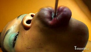 Breanna xtreme tongue fetish with lolli
