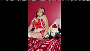 for christmas, i'm bringing you my sexy milf wife in lingerie, masturbating all night long.
