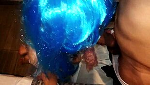 Blonde Petite Prostitute Chokes on Oral in Cosplay