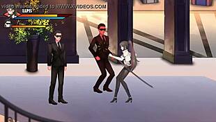 I love this cute girl getting fucked by men in Sodom-R hentai gameplay.