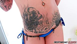 Incredibly playful austin lynn enjoys her tattooed brunette moments