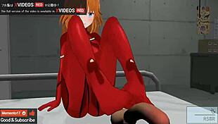 Uncensored Hentai Asuka Footjob And Jerk Off Instruction Asmr